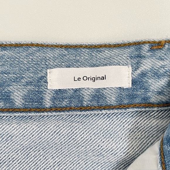 Frame Le Original Slim Straight Jean Distressed Light Wash Rigid Denim Clash 27 - Picture 14 of 16